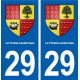 29 La Forest-Landerneau blason autocollant plaque stickers ville