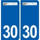 30 Barjac logo ville autocollant plaque stickers