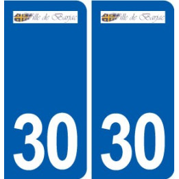 30 Barjac logo ville autocollant plaque stickers