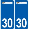 30 Barjac logo ville autocollant plaque stickers