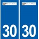 30 Barjac logo ville autocollant plaque stickers