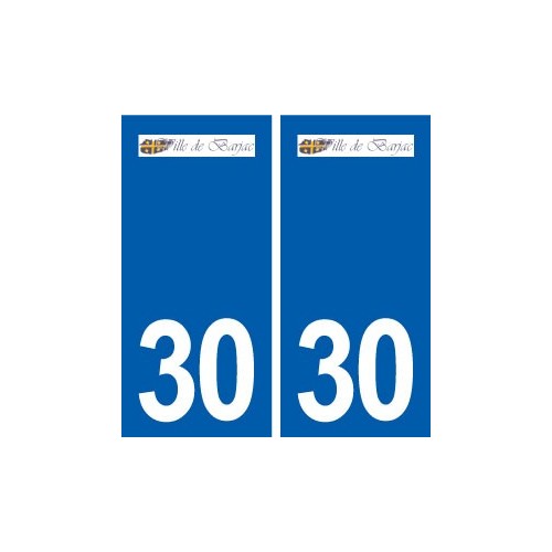 30 Barjac logo ville autocollant plaque stickers