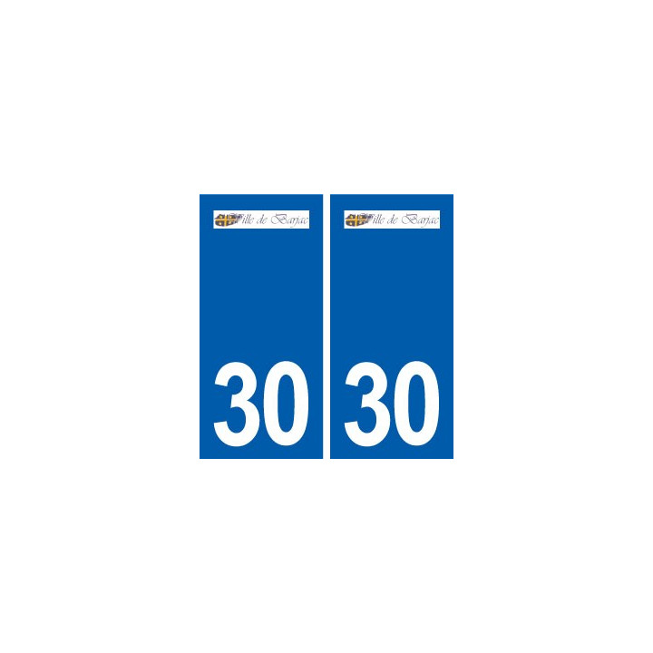 30 Barjac logo ville autocollant plaque stickers