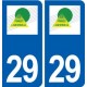 29 La Forest-Landerneau logo autocollant plaque stickers ville