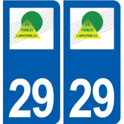29 La Forest-Landerneau logo autocollant plaque stickers ville