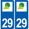 29 La Forest-Landerneau logo autocollant plaque stickers ville