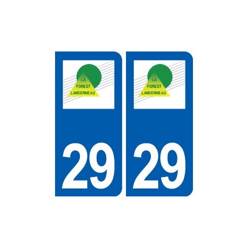 29 La Forest-Landerneau logo autocollant plaque stickers ville