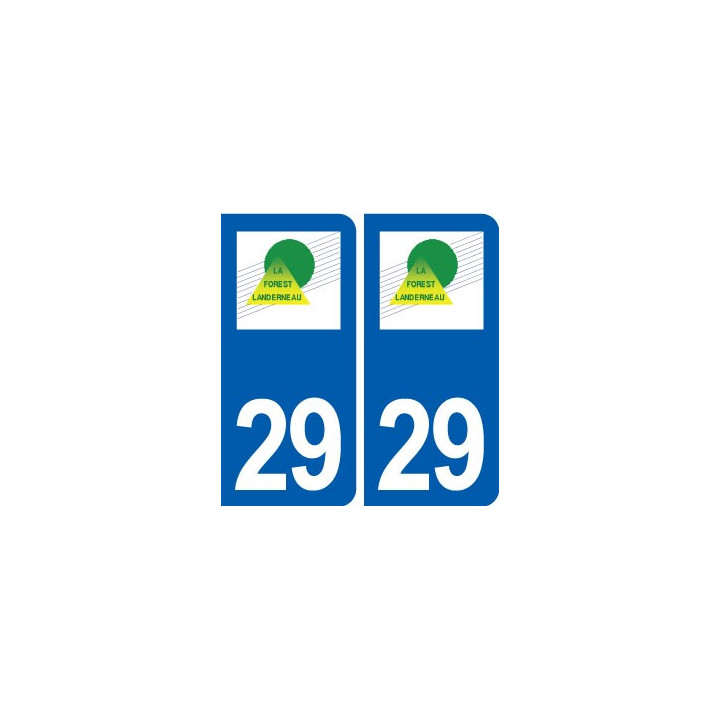29 La Forest-Landerneau logo autocollant plaque stickers ville