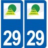 29 La Forest-Landerneau logo autocollant plaque stickers ville