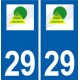 29 La Forest-Landerneau logo autocollant plaque stickers ville