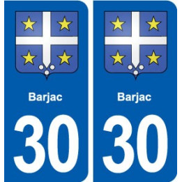30 Barjac blason ville autocollant plaque stickers