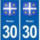 30 Barjac blason ville autocollant plaque stickers