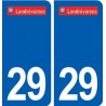 29 Landrévarzec  logo autocollant plaque stickers ville