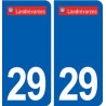 29 Landrévarzec  logo autocollant plaque stickers ville