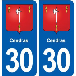 30 Cendras blason ville autocollant plaque stickers