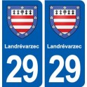 29 Landrévarzec blason autocollant plaque stickers ville