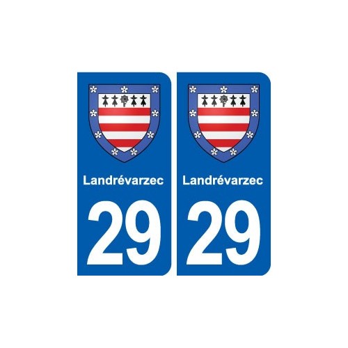 29 Landrévarzec blason autocollant plaque stickers ville
