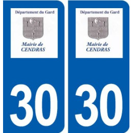30 Cendras logo ville autocollant plaque stickers