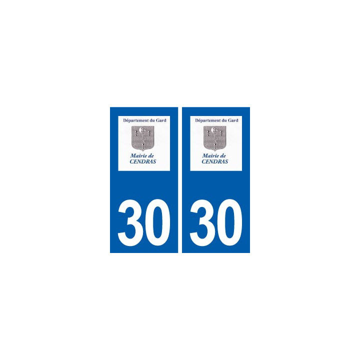 30 Cendras logo ville autocollant plaque stickers