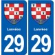 29 Lanvéoc blason autocollant plaque stickers ville