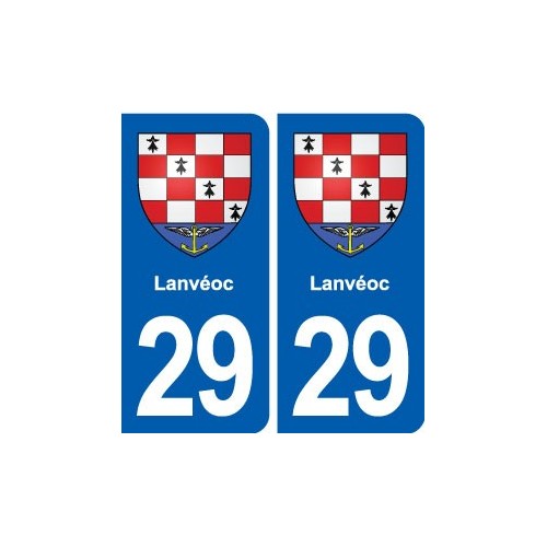 29 Lanvéoc blason autocollant plaque stickers ville