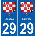 29 Lanvéoc blason autocollant plaque stickers ville