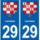 29 Lanvéoc blason autocollant plaque stickers ville