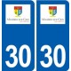 30 Molières-sur-Cèze logo ville autocollant plaque stickers