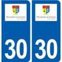 30 Molières-sur-Cèze logo ville autocollant plaque stickers