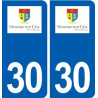 30 Molières-sur-Cèze logo ville autocollant plaque stickers