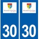 30 Molières-sur-Cèze logo ville autocollant plaque stickers