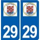 29 Lanvéoc logo autocollant plaque stickers ville