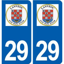 29 Lanvéoc logo autocollant plaque stickers ville