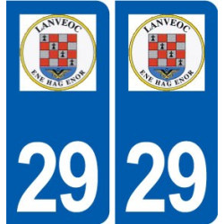 29 Lanvéoc logo autocollant plaque stickers ville
