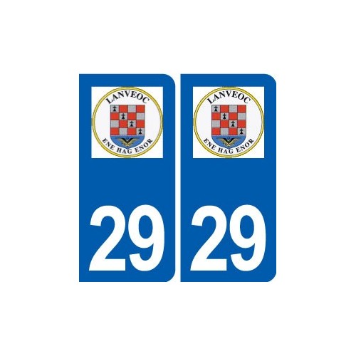 29 Lanvéoc logo autocollant plaque stickers ville