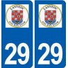 29 Lanvéoc logo autocollant plaque stickers ville
