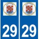 29 Lanvéoc logo autocollant plaque stickers ville