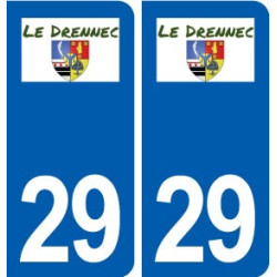 29 Le Drennec logo autocollant plaque stickers ville