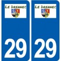 29 Le Drennec logo autocollant plaque stickers ville