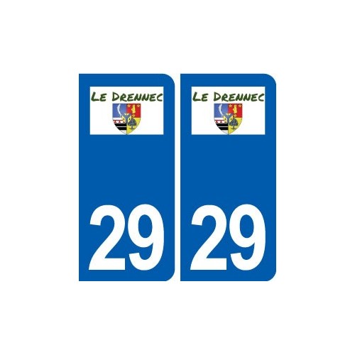 29 Le Drennec logo autocollant plaque stickers ville