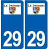 29 Le Drennec logo autocollant plaque stickers ville