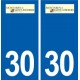 30 Montaren-et-Saint-Médiers logo ville autocollant plaque stickers