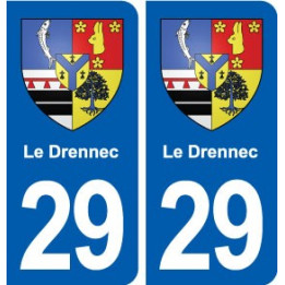 29 Le Drennec blason  autocollant plaque stickers ville