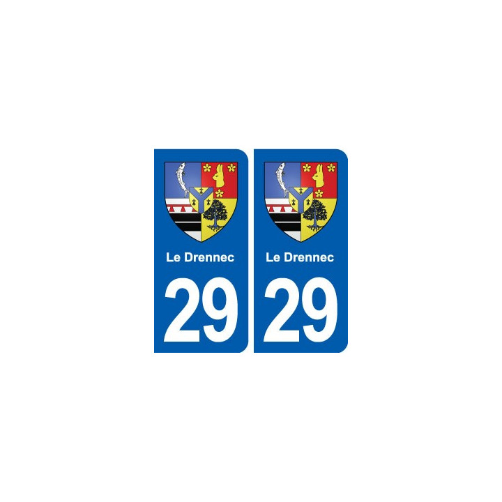 29 Le Drennec blason  autocollant plaque stickers ville