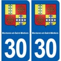 30 Montaren-et-Saint-Médiers blason ville autocollant plaque stickers