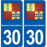 30 Montaren-et-Saint-Médiers blason ville autocollant plaque stickers