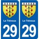 29 Le Trévoux blason autocollant plaque stickers ville