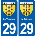 29 Le Trévoux blason autocollant plaque stickers ville