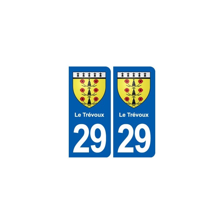 29 Le Trévoux blason autocollant plaque stickers ville