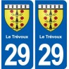 29 Le Trévoux blason autocollant plaque stickers ville